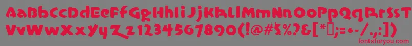 Casualmarkermf Font – Red Fonts on Gray Background