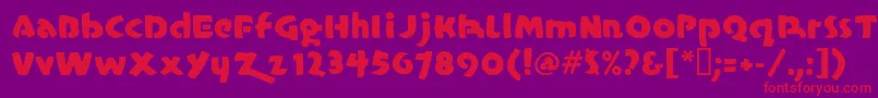 Casualmarkermf Font – Red Fonts on Purple Background