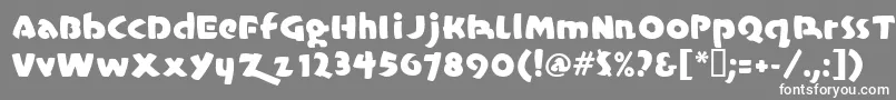 フォントCasualmarkermf – 灰色の背景に白い文字