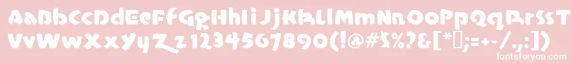 Casualmarkermf Font – White Fonts on Pink Background