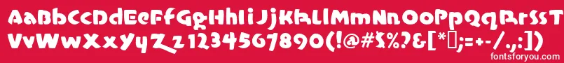 Casualmarkermf Font – White Fonts on Red Background