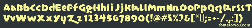 Casualmarkermf Font – Yellow Fonts on Black Background