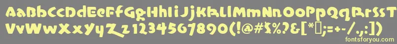 Casualmarkermf Font – Yellow Fonts on Gray Background