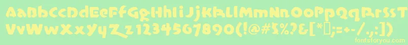 Casualmarkermf Font – Yellow Fonts on Green Background