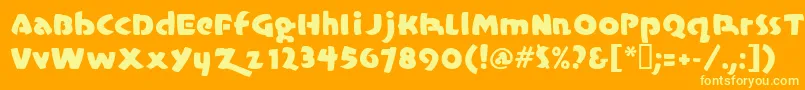 Casualmarkermf Font – Yellow Fonts on Orange Background