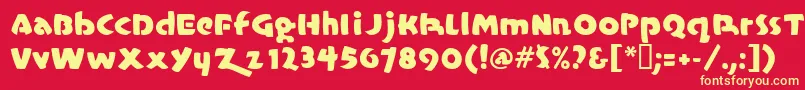 Casualmarkermf Font – Yellow Fonts on Red Background