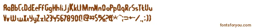 Шрифт Tommygun – коричневые шрифты на белом фоне