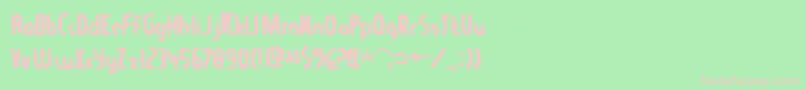 Шрифт Tommygun – розовые шрифты на зелёном фоне