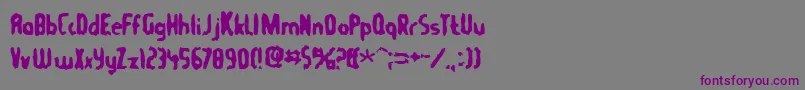 Tommygun Font – Purple Fonts on Gray Background