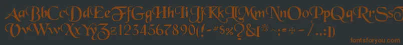 BlackchaRegularフォントについての詳細 フォントBlackchaRegular – 黒い背景に茶色のフォント