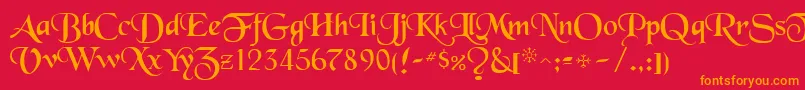 Подробнее о шрифте BlackchaRegular Шрифт BlackchaRegular – оранжевые шрифты на красном фоне