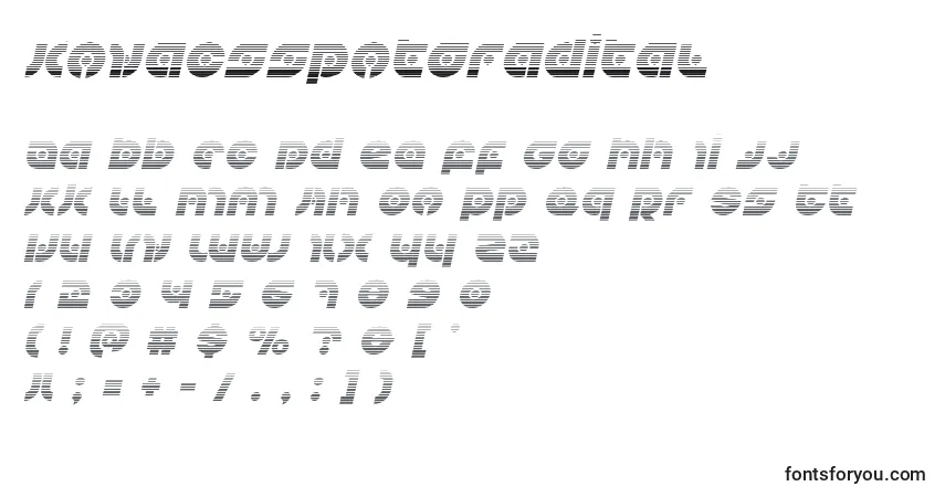 Kovacsspotgraditalフォント–アルファベット、数字、特殊文字