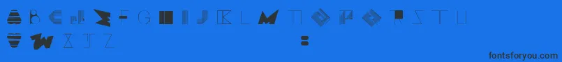 BossMOne Font – Black Fonts on Blue Background