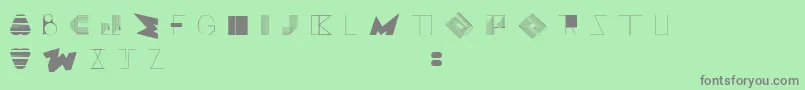 BossMOne Font – Gray Fonts on Green Background