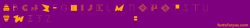 BossMOne Font – Orange Fonts on Purple Background