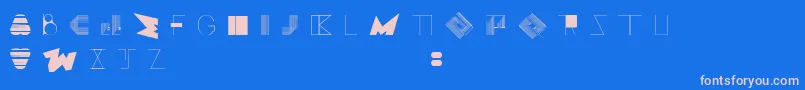 BossMOne Font – Pink Fonts on Blue Background