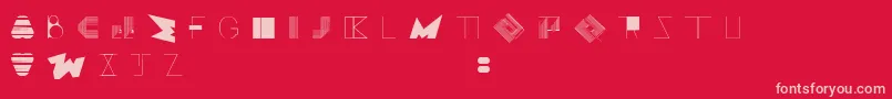 BossMOne Font – Pink Fonts on Red Background