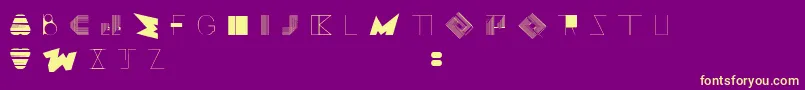 BossMOne Font – Yellow Fonts on Purple Background