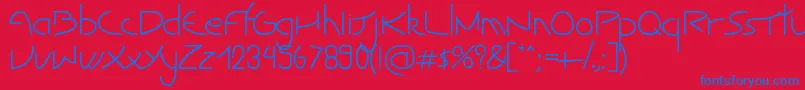 Tibet Font – Blue Fonts on Red Background