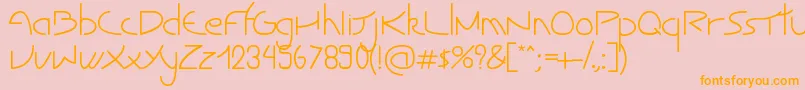 Tibet Font – Orange Fonts on Pink Background