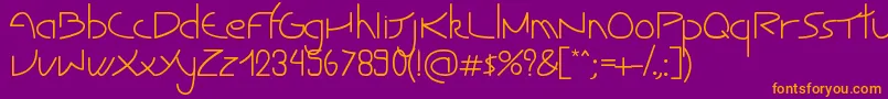 Tibet Font – Orange Fonts on Purple Background