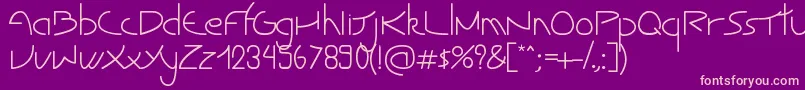 Tibet Font – Pink Fonts on Purple Background