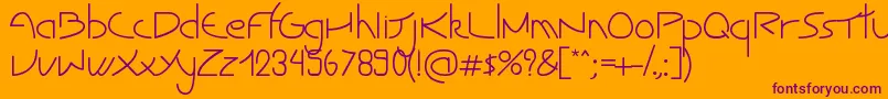 Tibet Font – Purple Fonts on Orange Background