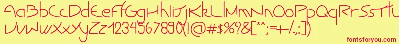 Tibet Font – Red Fonts on Yellow Background