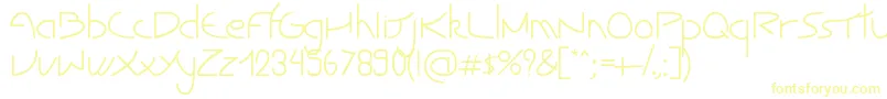 Tibet Font – Yellow Fonts on White Background