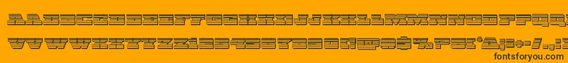 Chicagoexpresschrome Font – Black Fonts on Orange Background