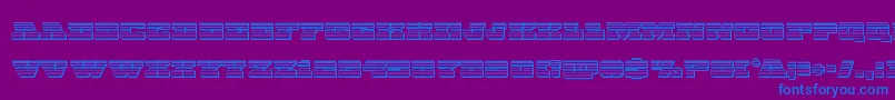 Chicagoexpresschrome Font – Blue Fonts on Purple Background