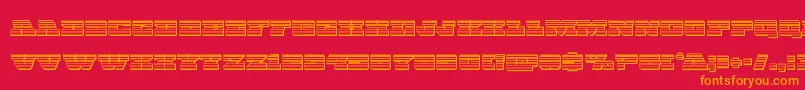 Chicagoexpresschrome Font – Orange Fonts on Red Background