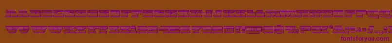 Czcionka Chicagoexpresschrome – fioletowe czcionki na brązowym tle