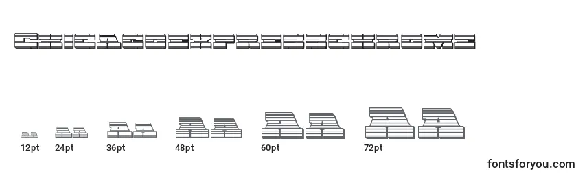 Размеры шрифта Chicagoexpresschrome
