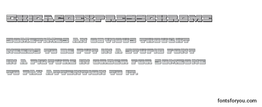 Обзор шрифта Chicagoexpresschrome