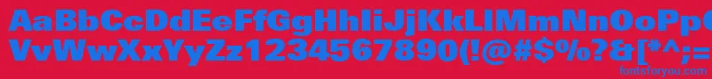 UniversNextProExtrablack Font – Blue Fonts on Red Background