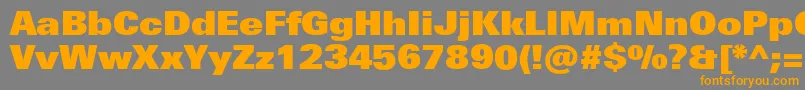 UniversNextProExtrablack Font – Orange Fonts on Gray Background