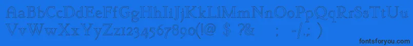 Arkwright Font – Black Fonts on Blue Background