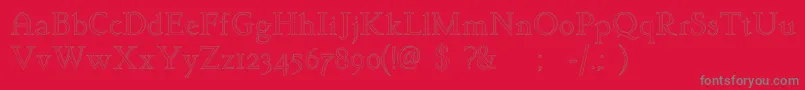 Arkwright Font – Gray Fonts on Red Background
