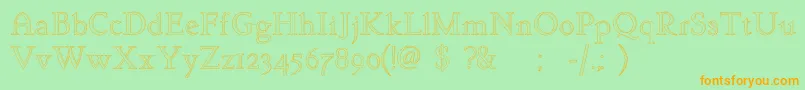 Arkwright Font – Orange Fonts on Green Background