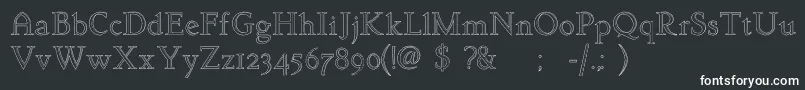 Arkwright Font – White Fonts on Black Background