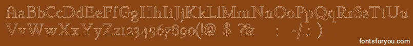 Arkwright Font – White Fonts on Brown Background