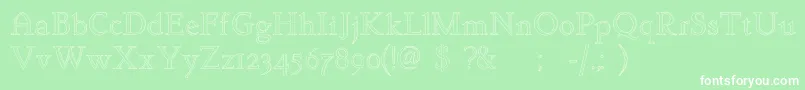 Шрифт Arkwright – белые шрифты на зелёном фоне
