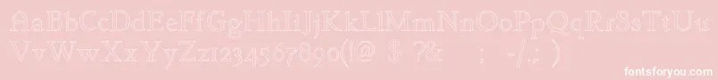 フォントArkwright – ピンクの背景に白い文字