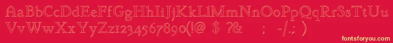 Arkwright Font – Yellow Fonts on Red Background