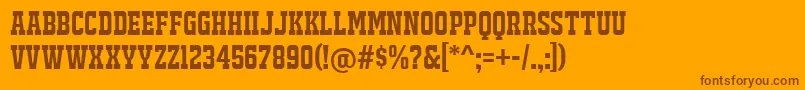 JackportRegularNcv Font – Brown Fonts on Orange Background