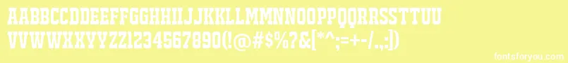 JackportRegularNcv Font – White Fonts on Yellow Background