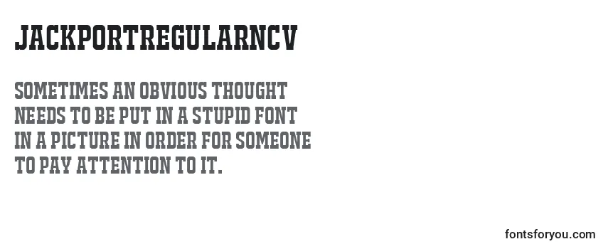 JackportRegularNcv Font