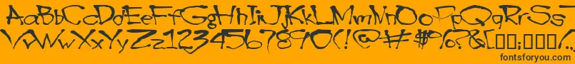 Blottooo Font – Black Fonts on Orange Background