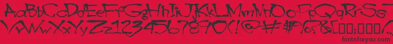 Blottooo Font – Black Fonts on Red Background